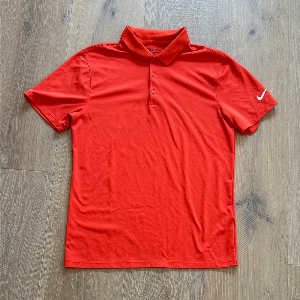 Nike Men's Orange Polo Shirt Sz S